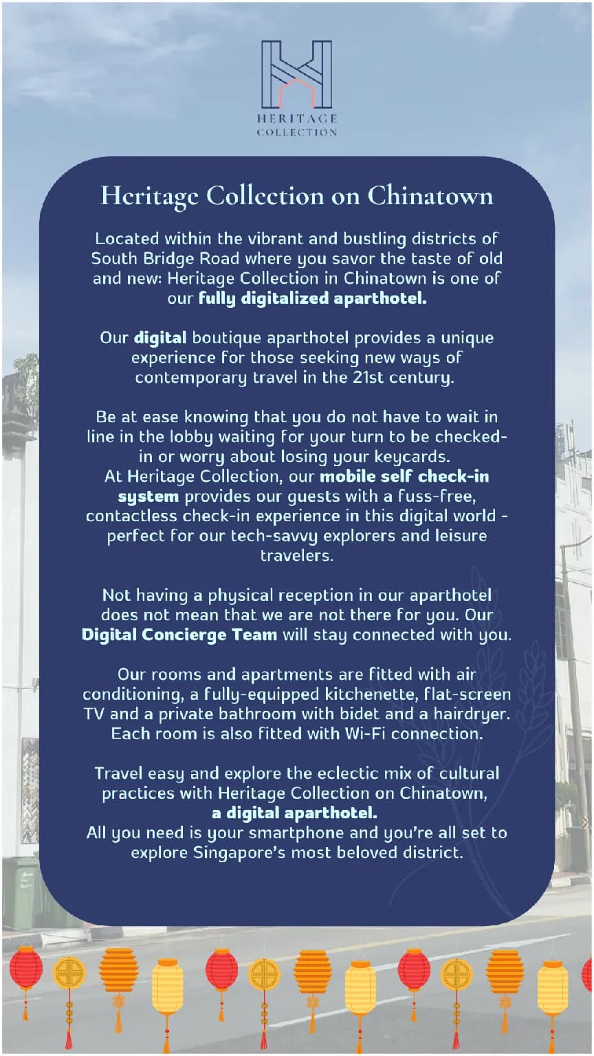 Heritage Collection on Chinatown-A Digital Hotel